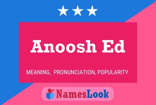 Anoosh Ed Name Poster