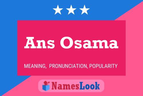 Ans Osama Name Poster