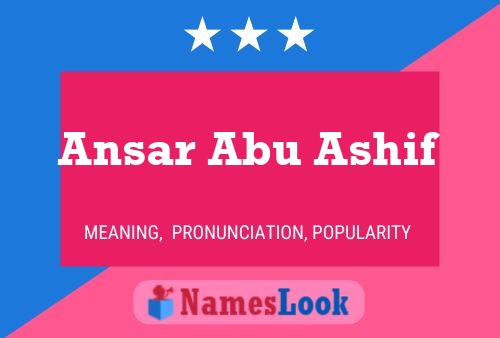 Ansar Abu Ashif Name Poster