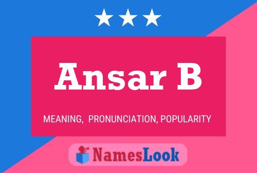 Ansar B Name Poster