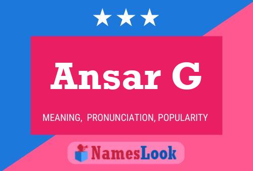 Ansar G Name Poster