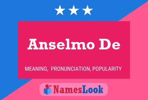 Anselmo De Name Poster