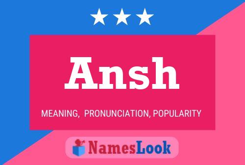 Ansh Name Poster