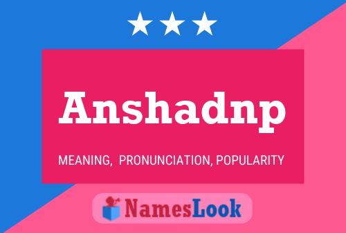 Anshadnp Name Poster