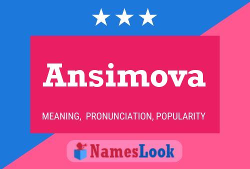 Ansimova Name Poster