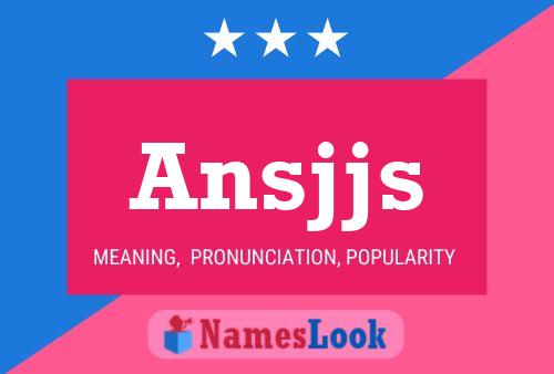 Ansjjs Name Poster