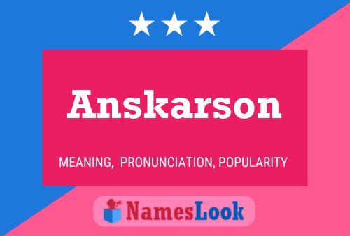 Anskarson Name Poster