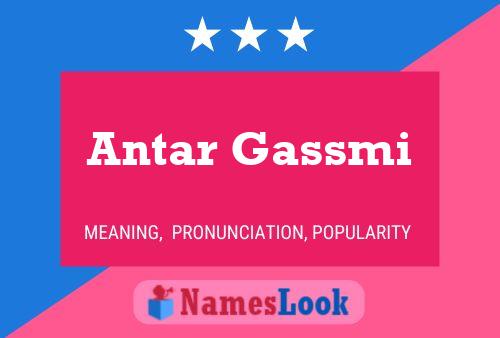 Antar Gassmi Name Poster