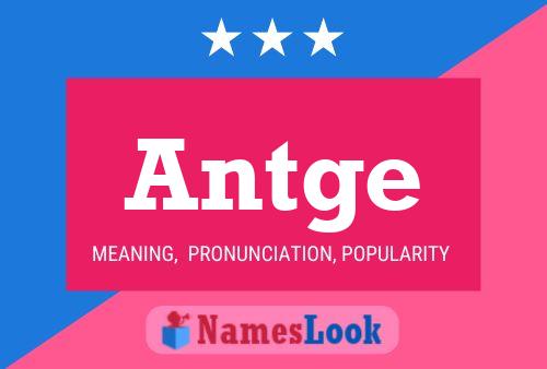 Antge Name Poster