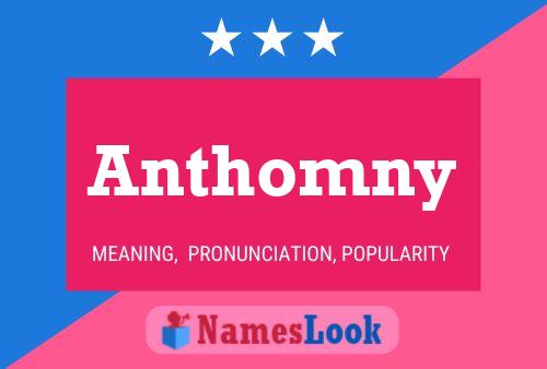 Anthomny Name Poster