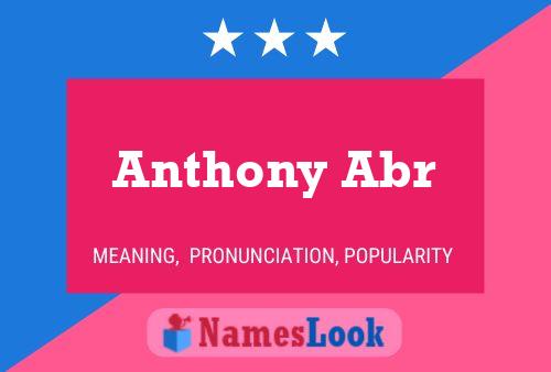 Anthony Abr Name Poster