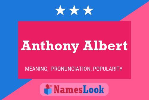 Anthony Albert Name Poster