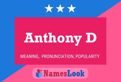 Anthony D Name Poster