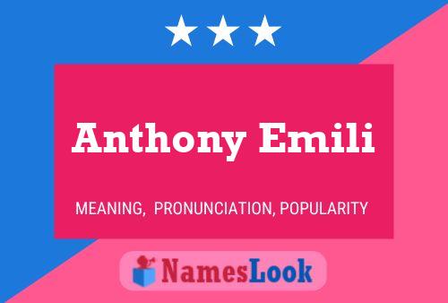 Anthony Emili Name Poster