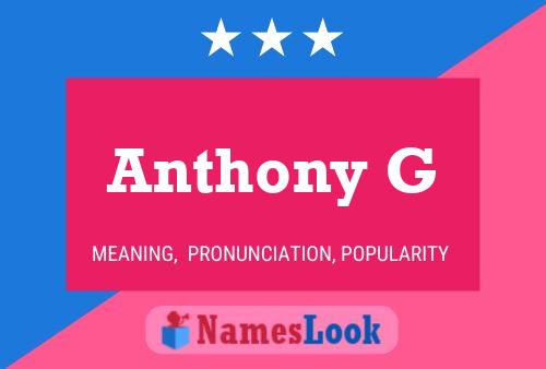 Anthony G Name Poster