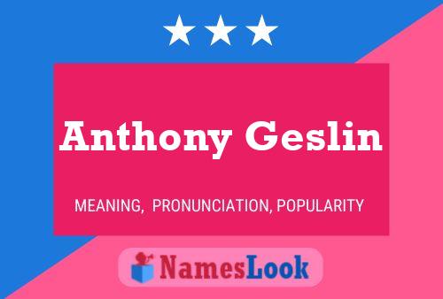 Anthony Geslin Name Poster