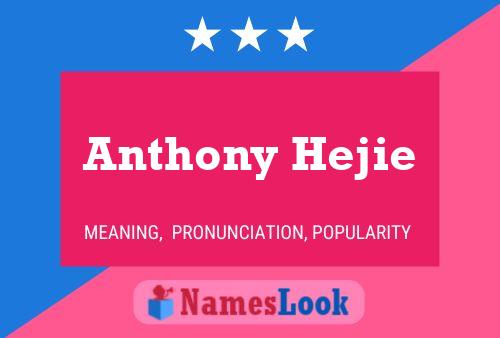 Anthony Hejie Name Poster