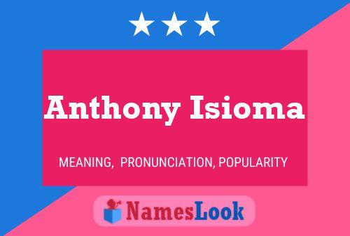 Anthony Isioma Name Poster