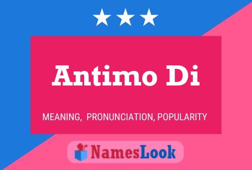 Antimo Di Name Poster