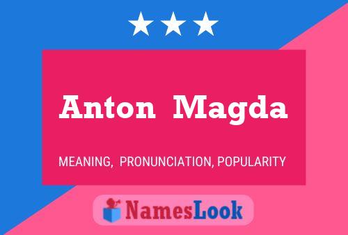 Anton  Magda Name Poster