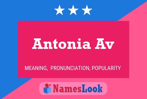 Antonia Av Name Poster