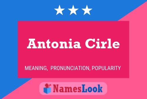 Antonia Cirle Name Poster