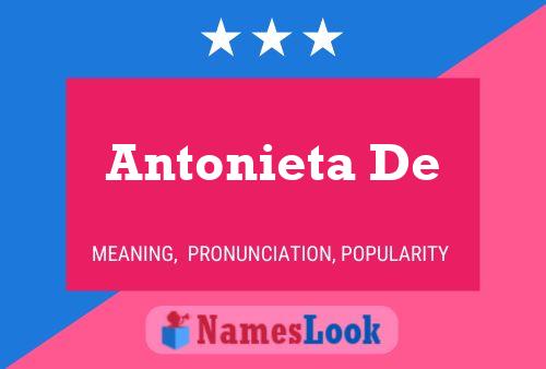 Antonieta De Name Poster