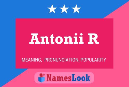 Antonii R Name Poster