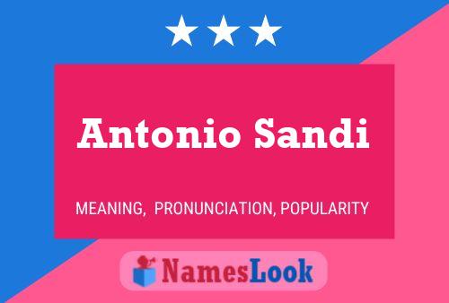 Antonio Sandi Name Poster