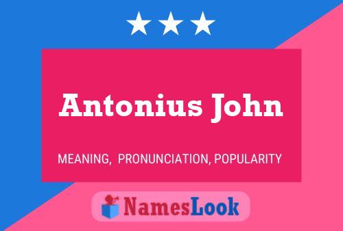 Antonius John Name Poster