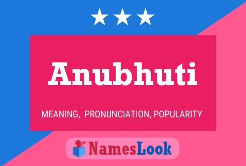 Anubhuti Name Poster