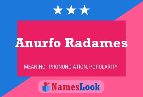 Anurfo Radames Name Poster