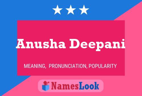 Anusha Deepani Name Poster