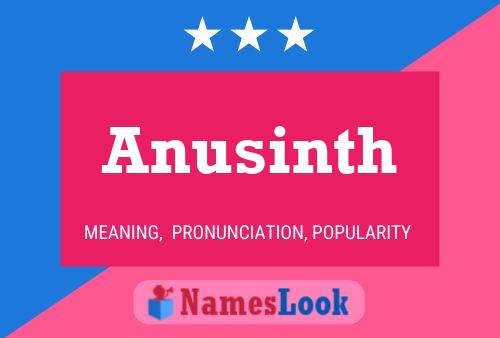 Anusinth Name Poster