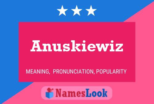 Anuskiewiz Name Poster