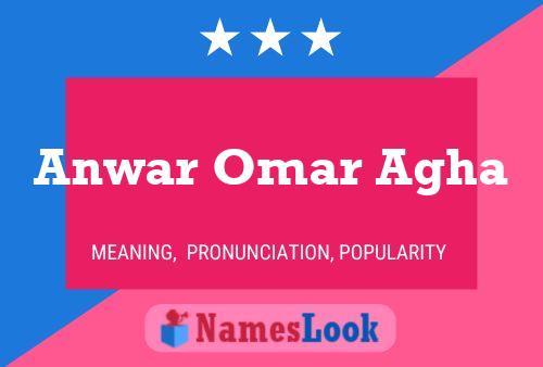 Anwar Omar Agha Name Poster