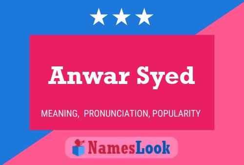 Anwar Syed Name Poster