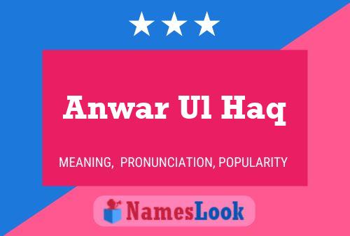 Anwar Ul Haq Name Poster