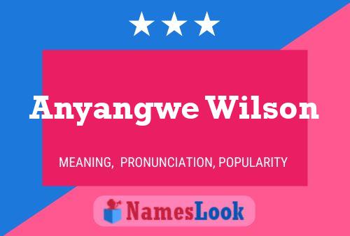 Anyangwe Wilson Name Poster