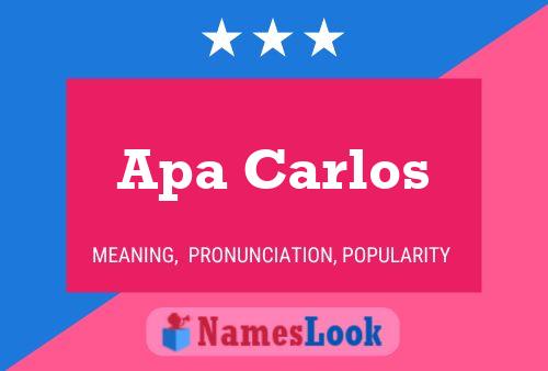 Apa Carlos Name Poster