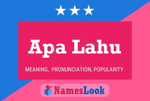 Apa Lahu Name Poster