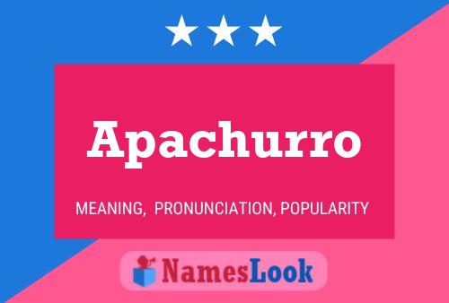 Apachurro Name Poster