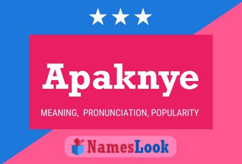 Apaknye Name Poster