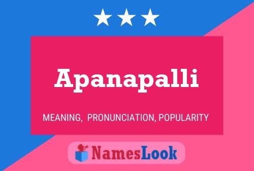 Apanapalli Name Poster