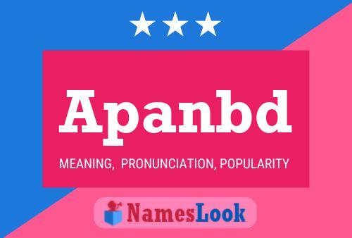 Apanbd Name Poster