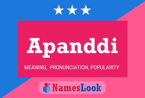 Apanddi Name Poster