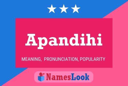 Apandihi Name Poster