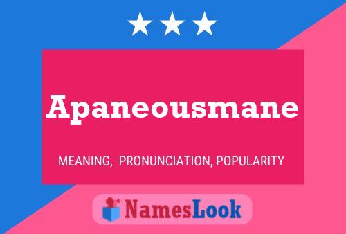 Apaneousmane Name Poster