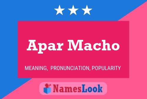 Apar Macho Name Poster