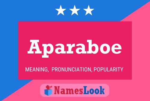 Aparaboe Name Poster